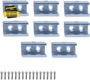 8 Pack Glass Shelf Bracket Floating Shelf Clips, Adjustable Clamp Glass Shelf Ho