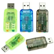 New Audio Adapter Card 5.1 USB To 3.5mm Mic Headphone Jack Stereo Headset Sound