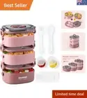 Durable Buckles 3-Layer Bento Box Lunch Container - Healthy Meal Packing