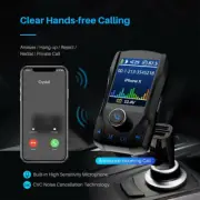 TFT Screen Dual USB FM Transmitter Modulator Bluetooth Hands-free Car MP3 Player