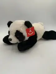 New Aurora Flopsies NIHAO Panda Bear Black White Soft Fur 13" Plush Tags 2021