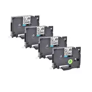 4PK Compatible with Brother P-Touch TZ-131 Black on Clear 0.47" Label Tape 12mm