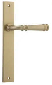 Iver Verona Door Lever Handle on Rectangular Backplate Brushed Brass