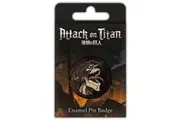 Attack on Titan Eren Titan Rage Enamel Badge (Black/Cream) (One Size)