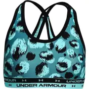 Under Armour Crossback Printed Bra, Cosmos/Black, Youth X-Large