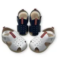 在飛比找momo購物網優惠-【樂樂童鞋】台灣製超纖皮革學步涼鞋(男童鞋 台灣製童鞋 學步