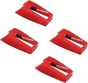 Record Player Needle, 4pcs Diamond Stylus Replacement for Suitcase Turntable, Phonograph, LP Vinyl Player
