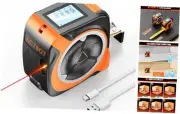 2-in-1 Laser Tape Measure 197Ft Rechargeable Digital Tape Measure & 16Ft Tape