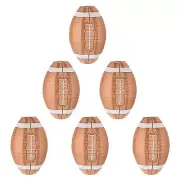 6Pcs 12x8in Football Paper Lantern, Brown