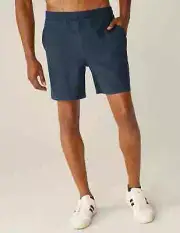 Men’s Beyond Yoga Athletic Shorts XXL Navy Elastic Waist Casual Knit Spacedye