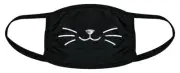 Youth Cat Whiskers Face Mask Funny Kitty Nose And Mouth Covering For Kids