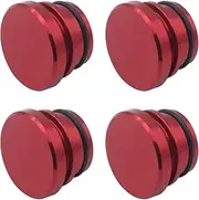 versal Lighter Cover Cap, Aluminium Alloy Plug for Car Power Port Outlet (4 Pieces, Red) Red One Size