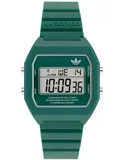 [Adidas Originals] Digital Two Resin Watch in Green