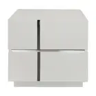 Brand New Fully constructed eden 2 Drawer Bedside chest Table gloss white