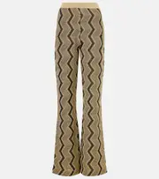 [Missoni] Missoni Zigzag flared pants UK 18 gold