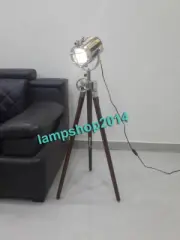 Nautical Designer Spot Light marine floor lamp Searchlight With Tripod Stand