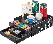 [FlagShip] for Vertuo Pod Holder Coffee Accessories Organizar for Nespresso Pod Storage Large Capacity Fits All Size Coffee Station for Coffee Bar