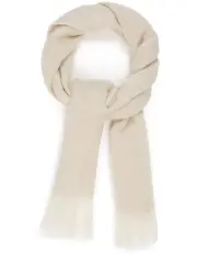 [David Lawrence] Brushed Wool Blend Scarf in Bone