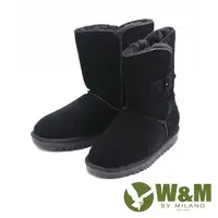 在飛比找蝦皮商城優惠-W&M 保暖平底短筒雪靴 女鞋-黑(另有棕)