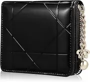 [Healvian] Leather Wallet for Women Zippered Coin Purse Pocket Stylish Wallet for Everyday Use Present for Convenient Travel Accessory