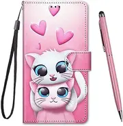 TOUCASA iPhone Xs Case, Mobile Phone Case for iPhone X, Premium Wallet PU Leather Flip [Creative Painted] Shockproof Case Mobile Phone Flip Case for Apple iPhone Xs/X (5.8 Inches), 2 Beautiful Cats