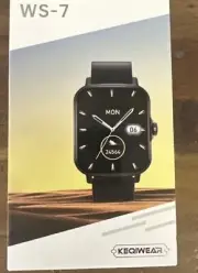 Keqiwear WS-7 Smart Watch. Bluetooth Calling, heart rate, Water Resistant.