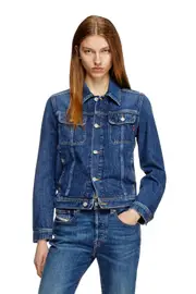 [Diesel] Diesel - Trucker jacket in denim - Denim Jackets - Woman - Blue XS Blue