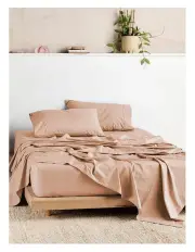 [Linen House] 300 Thread Count Vienna Sheeting in Clay