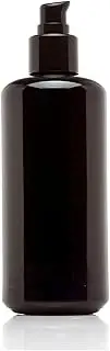 Infinity Jars Ultraviolet Glass Push Pump Bottle 200 Ml (6.8 fl oz) Refillable Containers for Lotion Homemade Cosmetics Make-up Skin Care Cream, Lotion, Shampoo, Conditioner Dispenser Bottles