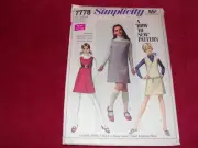 1968 SIMPLICITY #7778-LADIES "HOW TO SEW" THREE STYLE JUMPER PATTERN 9/10 FF