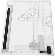 VILLFUL 1 Set Portable Drawing Board Architects Lightweight Multi Functional Sketch Tool with Technical Drawing Templates and Rulers for Outdoor and Travel Use