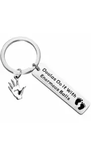 POTIY Funny Doulas Gift Midwife Keychain It With Enormous Balls Obstetrician