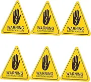 FIXOSHEE 6pcs High Voltage Warning Sign Electrical Shock Sticker for Safety Homes Factories and Offices Easy Installation Attention-grabbing Design Understanding