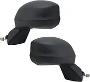 3 Wire Side Rearview Mirror Assembly Compatible With Honda Civic 2012 2013 2014 2015 Primer Black Manual Folding Door Mirror Car Accessories(1 pair)