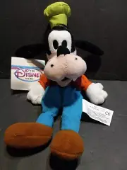 DISNEY MINI BEAN BAGS PLUSH " GOOFY " NEW W/ TAGS 9 " (old stock)