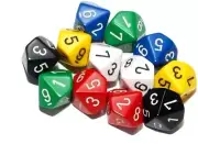 Dice Set of 6 Ten Sided 0-9 Playing Games Number Board Maths Activities for Kids