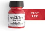 Angelus Leather Paint Shoes Boots Jackets & More - Pearlescent Riot Red - 1oz
