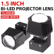 2PCS 1.5'' Mini Bi-LED Projector Lens Hi-Lo Beam 80W 6000K Headlight Retrofit