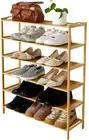 6 Tier Bamboo Shoe Rack for Closet, Free Standing Shoe Racks, Stackable Shoes...