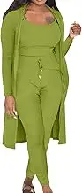 Bridal Shower Outfit Wear 2022 Solid Color 3 Pants Set Ladies Ribbed Casual Three Pcs Outfits Pant Suits Women Casual