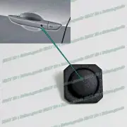 Door Handle Black Rubber Smart Lock Press Button For 17-21 Honda Civic Hatchback