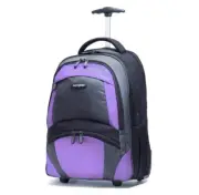 Samsonite 19" Wheeled Backpack for Traveling, Laptop, Books - Black and Purple