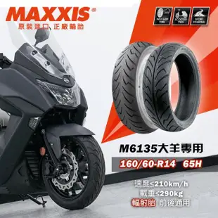 【MAXXIS 瑪吉斯】M6035 大羊專用 運動街車跑胎-14吋(160/60-R14 65H M6035 輻射胎)