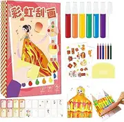 Art Supplies for Kids 6-8 - Handmade Scratch Postcard Rainbow Art,Rainbow Postcard, Dot Art for Valentine's Day, Christmas, Thanksgiving, Chinese New Year