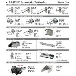 【樹德】 工作桌掛板起子架 HK-5239(1入/包) 扳手架 工具架 刀具架 鑽頭 鐉刀 掛鈑掛鉤