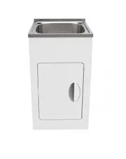 450*550mm (35L) White Metal Laundry Tub Cabinet With 304 Stainless Steel Sink