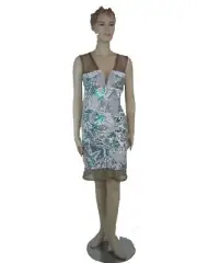 NWT MISSONI "EVELYN" HEAVY EMBELISHED SILK DRESS 42 ORANGE LABEL - RUNWAY
