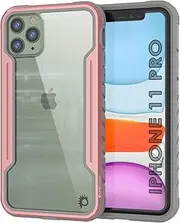 PunkCase for iPhone 11 Pro [Armor Stealth Series] Protective Military Grade Multilayer Cover W/Aluminum Frame [Clear Back] Ultimate Drop Protection for iPhone 11 Pro (5.8") (2019) (Rose-Gold)