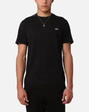 [Lacoste] Lacoste Tape Heavy Jersey T-shirt Black - Size XL XL Black