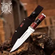 COLUMBIA Fixed Blade Knife Large Bowie Camping Hunting Survival Pocket Knife AUS